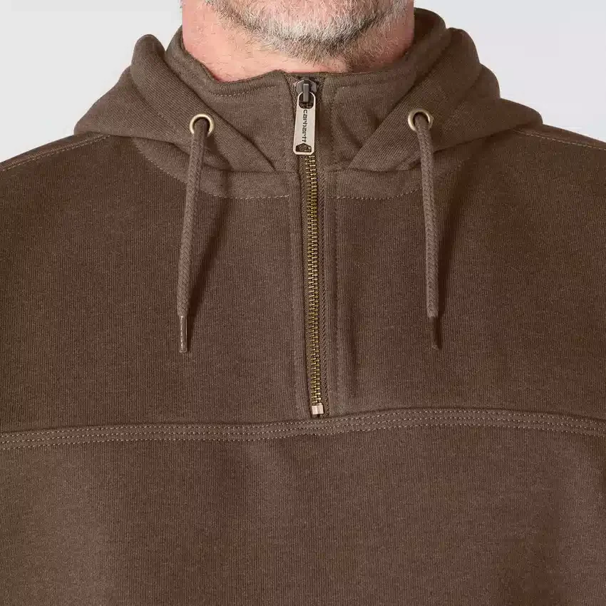 Sudadera con capucha y cremallera de un cuarto de Paxton para hombre, resistente e impermeable - Sudaderas con capucha Carhartt Rain Defender