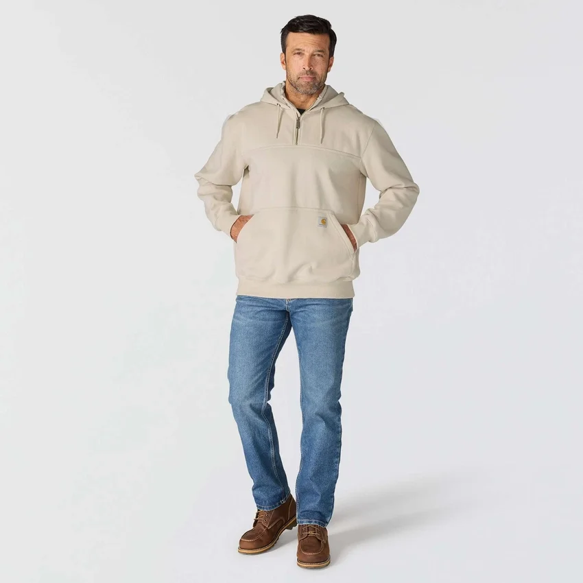 Sudadera con capucha y cremallera de un cuarto de Paxton para hombre, resistente e impermeable - Sudaderas con capucha Carhartt Rain Defender