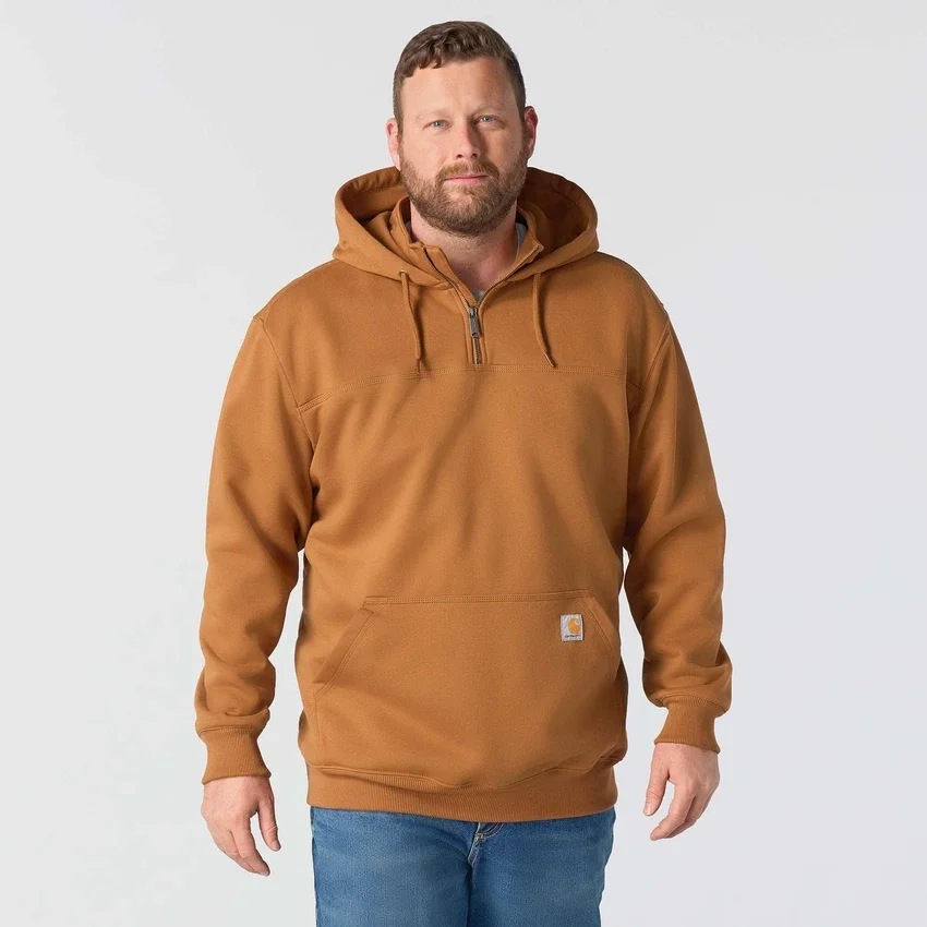 Sudadera con capucha y cremallera de un cuarto de Paxton para hombre, resistente e impermeable - Sudaderas con capucha Carhartt Rain Defender