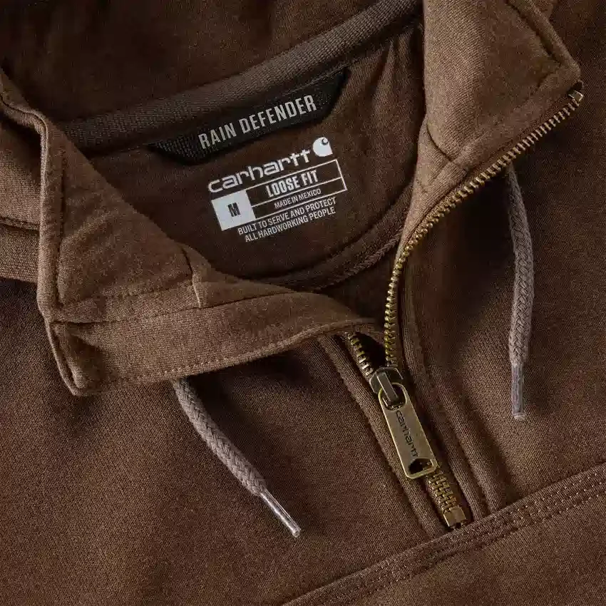 Sudadera con capucha y cremallera de un cuarto de Paxton para hombre, resistente e impermeable - Sudaderas con capucha Carhartt Rain Defender