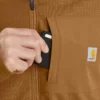 Sudadera con capucha y cremallera para hombre Force, con forro polar y tecnología de absorción de la humedad