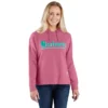 Sudadera con capucha y estampado para mujer, de Tencel ligero y corte holgado