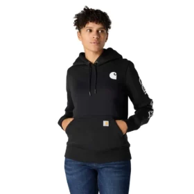 Sudadera con capucha y logotipo Clarksburg de corte holgado y forro polar para mujer