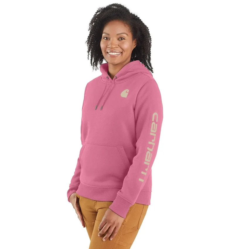 Sudadera con capucha y logotipo Clarksburg de corte holgado y forro polar para mujer