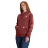 Sudadera con capucha y logotipo Clarksburg de corte holgado y forro polar para mujer