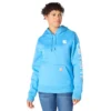 Sudadera con capucha y logotipo Clarksburg de corte holgado y forro polar para mujer
