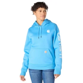 Sudadera con capucha y logotipo Clarksburg de corte holgado y forro polar para mujer