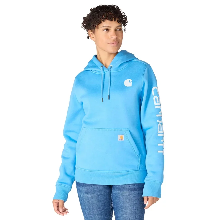 Sudadera con capucha y logotipo Clarksburg de corte holgado y forro polar para mujer