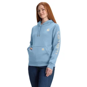 Sudadera con capucha y logotipo Clarksburg de corte holgado y forro polar para mujer