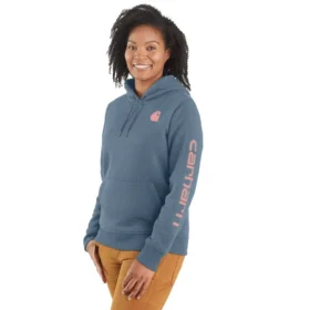 Sudadera con capucha y logotipo Clarksburg de corte holgado y forro polar para mujer