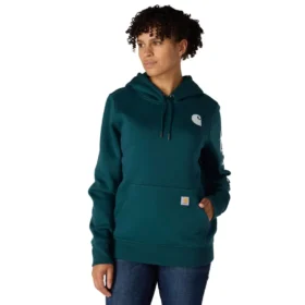 Sudadera con capucha y logotipo Clarksburg de corte holgado y forro polar para mujer