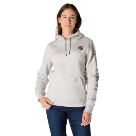 Sudadera con capucha y logotipo Clarksburg de corte holgado y forro polar para mujer