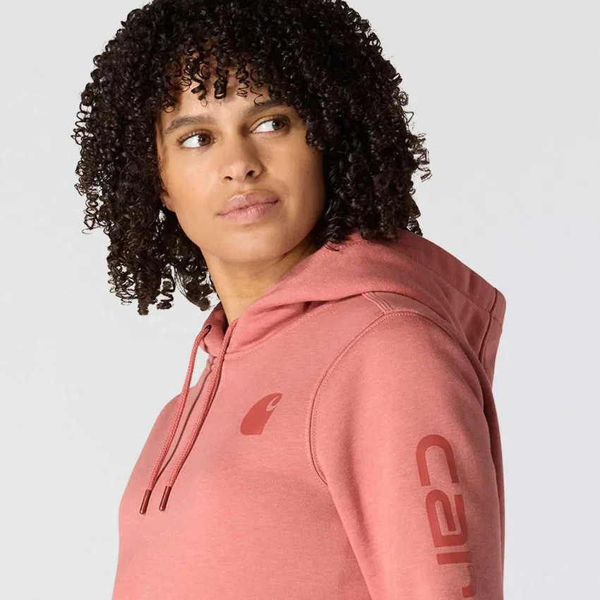 Sudadera con capucha y logotipo Clarksburg de corte holgado y forro polar para mujer