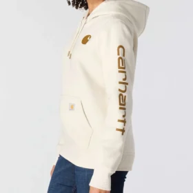 Sudadera con capucha y logotipo Clarksburg de corte holgado y forro polar para mujer
