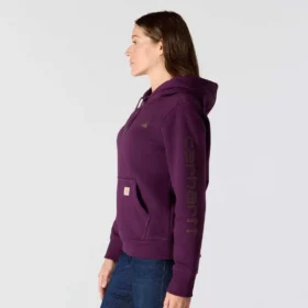 Sudadera con capucha y logotipo Clarksburg de corte holgado y forro polar para mujer