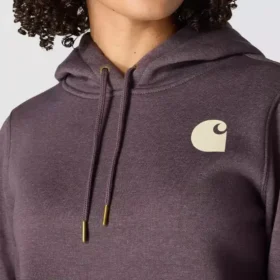 Sudadera con capucha y logotipo Clarksburg de corte holgado y forro polar para mujer