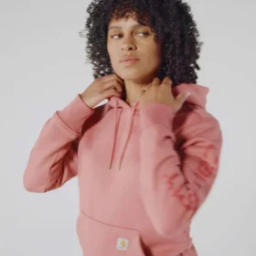Sudadera con capucha y logotipo Clarksburg de corte holgado y forro polar para mujer