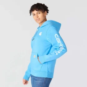 Sudadera con capucha y logotipo Clarksburg de corte holgado y forro polar para mujer