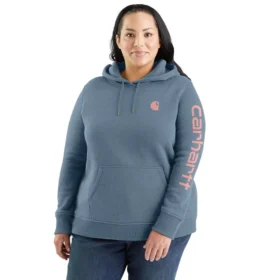 Sudadera con capucha y logotipo Clarksburg de corte holgado y forro polar para mujer