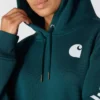 Sudadera con capucha y logotipo Clarksburg de corte holgado y forro polar para mujer
