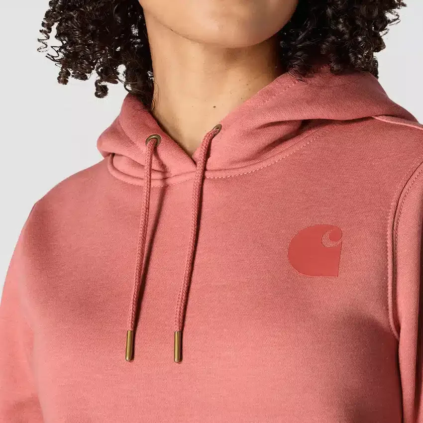 Sudadera con capucha y logotipo Clarksburg de corte holgado y forro polar para mujer