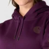 Sudadera con capucha y logotipo Clarksburg de corte holgado y forro polar para mujer