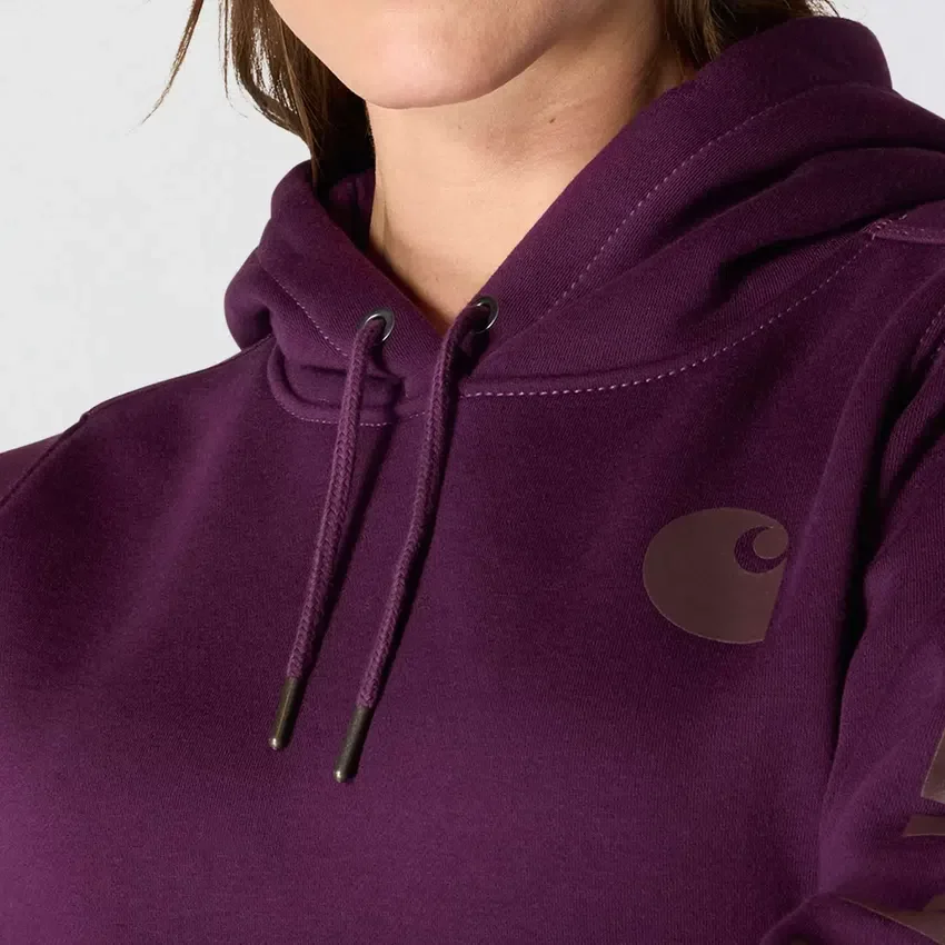Sudadera con capucha y logotipo Clarksburg de corte holgado y forro polar para mujer