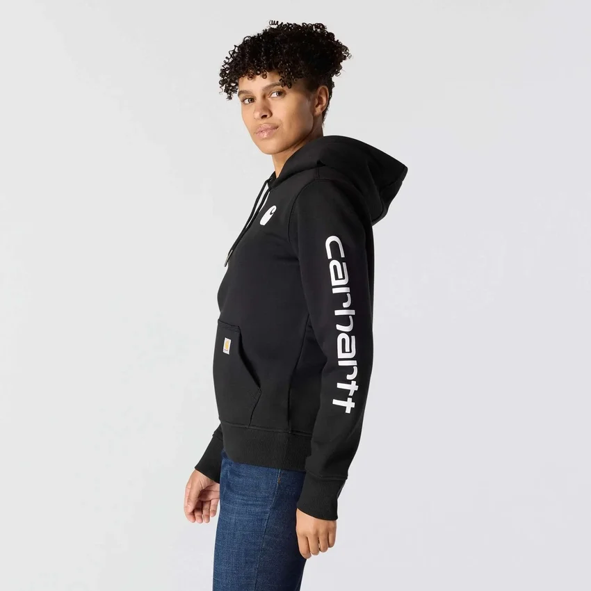 Sudadera con capucha y logotipo Clarksburg de corte holgado y forro polar para mujer