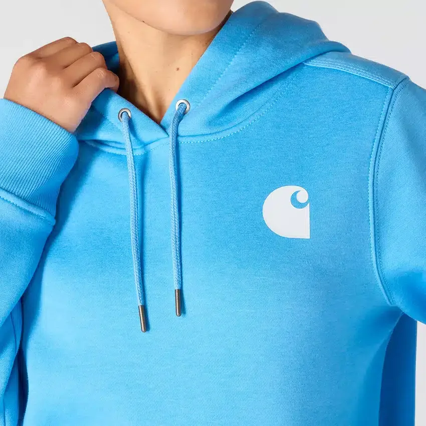 Sudadera con capucha y logotipo Clarksburg de corte holgado y forro polar para mujer