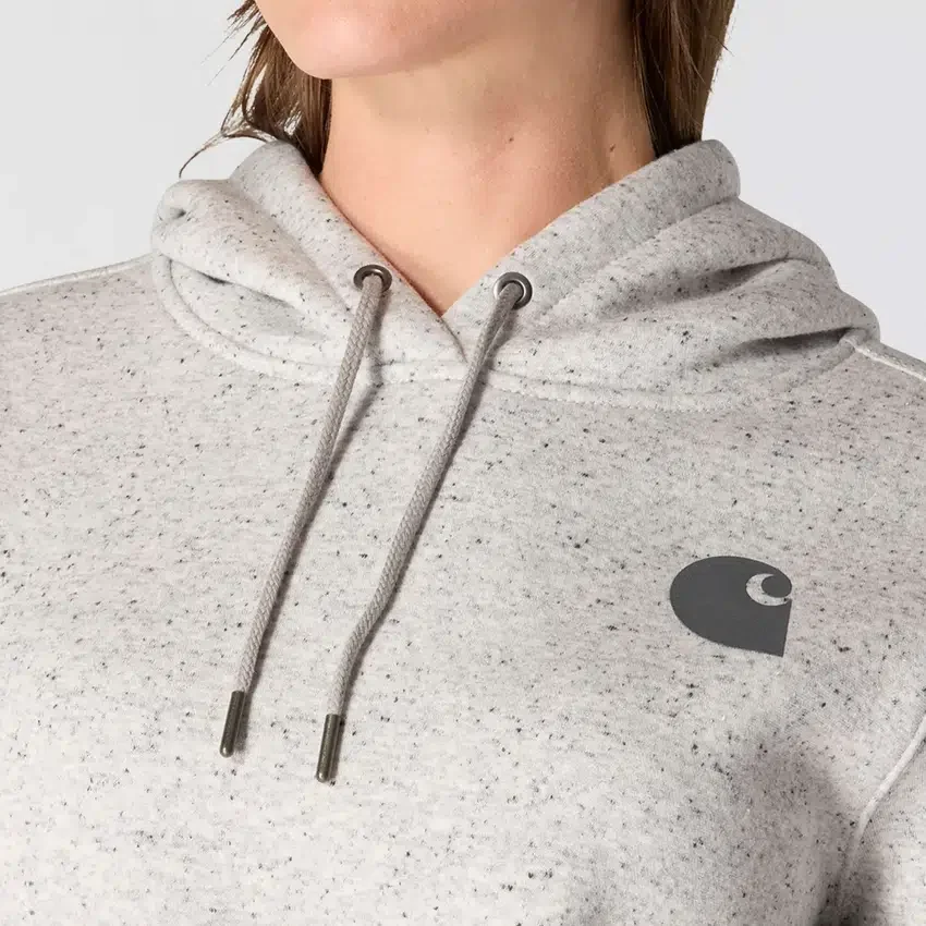 Sudadera con capucha y logotipo Clarksburg de corte holgado y forro polar para mujer