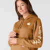 Sudadera con capucha y logotipo Clarksburg de corte holgado y forro polar para mujer