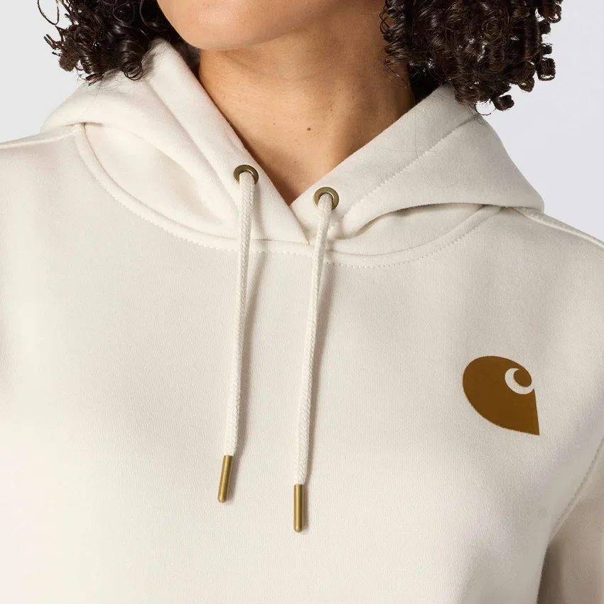 Sudadera con capucha y logotipo Clarksburg de corte holgado y forro polar para mujer