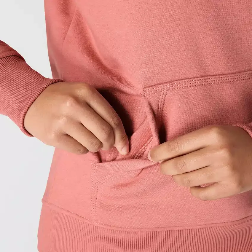 Sudadera con capucha y logotipo Clarksburg de corte holgado y forro polar para mujer