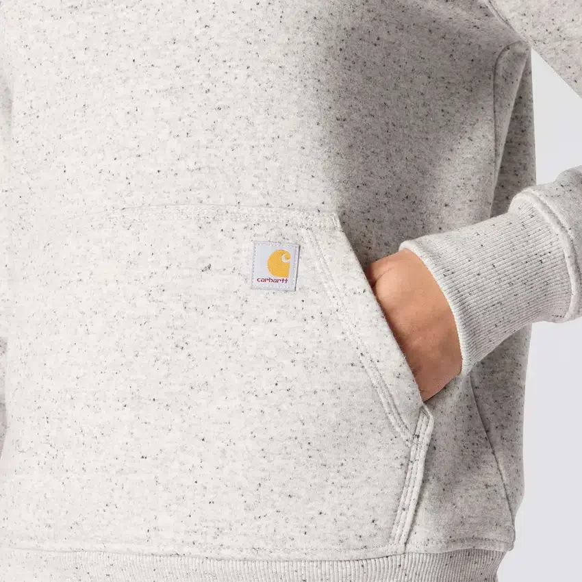Sudadera con capucha y logotipo Clarksburg de corte holgado y forro polar para mujer