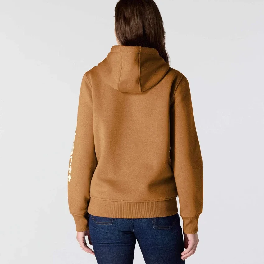 Sudadera con capucha y logotipo Clarksburg de corte holgado y forro polar para mujer