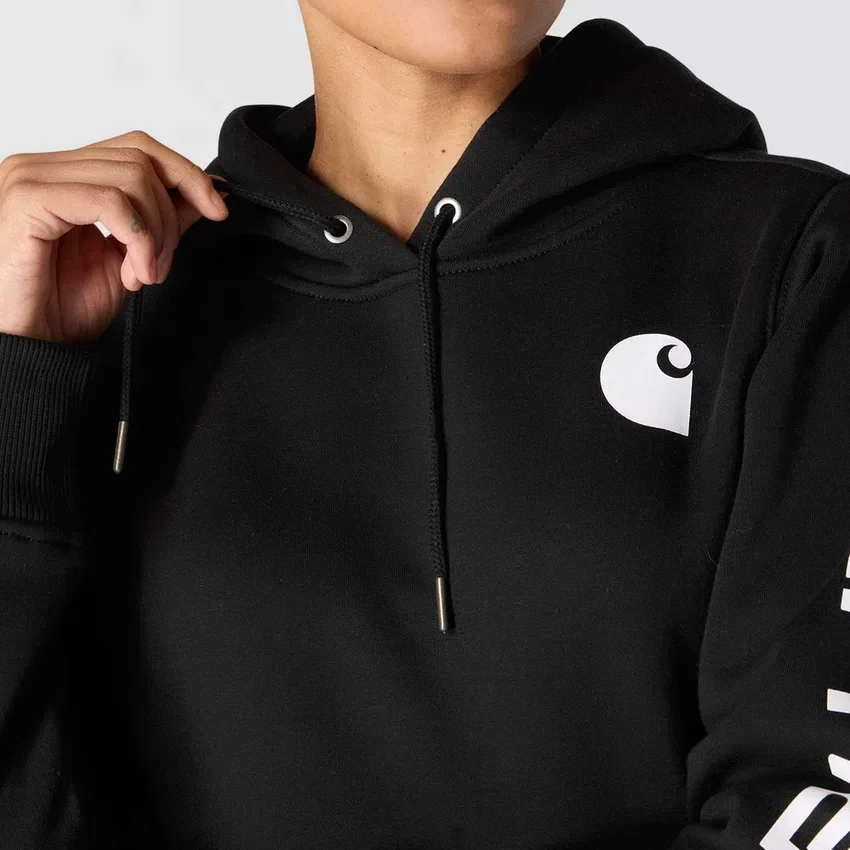 Sudadera con capucha y logotipo Clarksburg de corte holgado y forro polar para mujer
