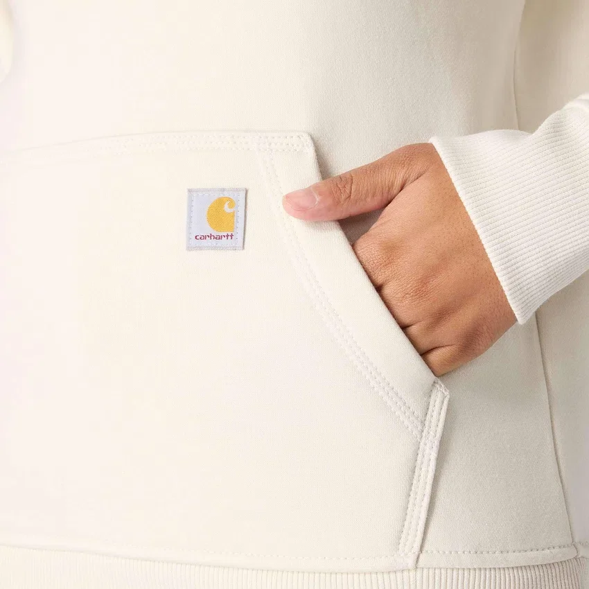 Sudadera con capucha y logotipo Clarksburg de corte holgado y forro polar para mujer