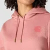 Sudadera con capucha y logotipo Clarksburg de corte holgado y forro polar para mujer