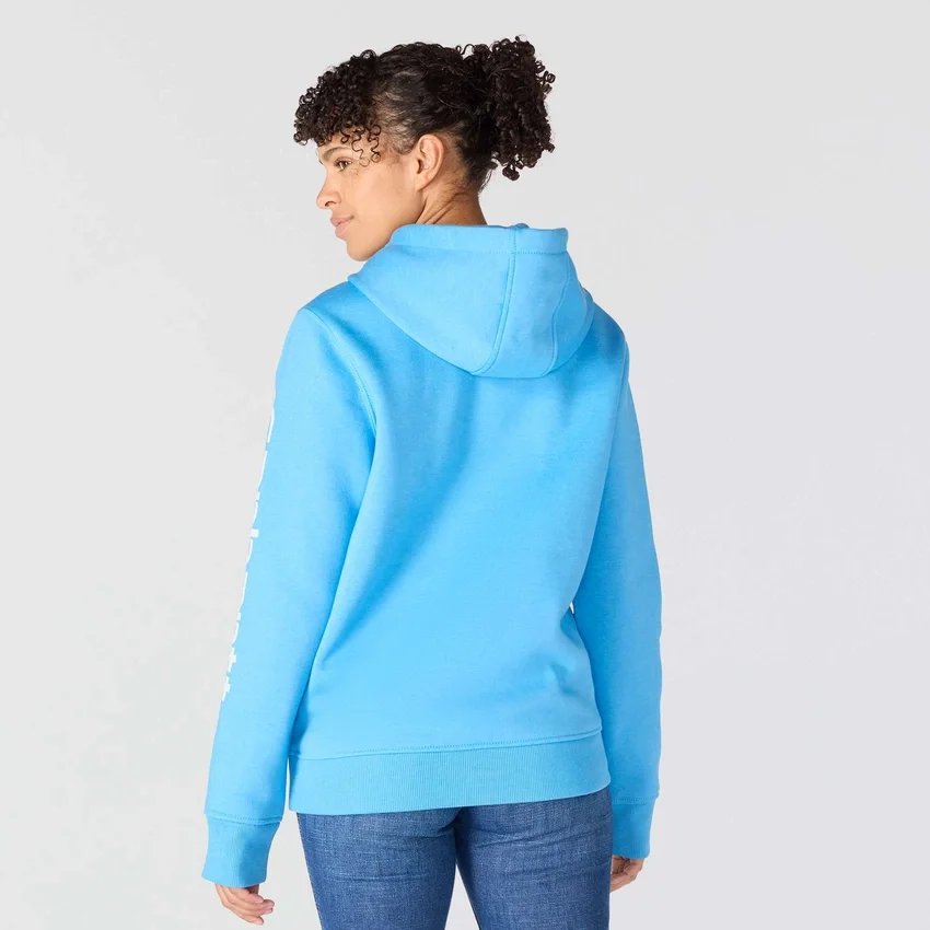 Sudadera con capucha y logotipo Clarksburg de corte holgado y forro polar para mujer