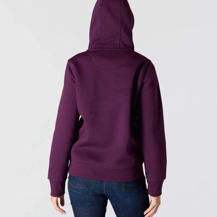 Sudadera con capucha y logotipo Clarksburg de corte holgado y forro polar para mujer