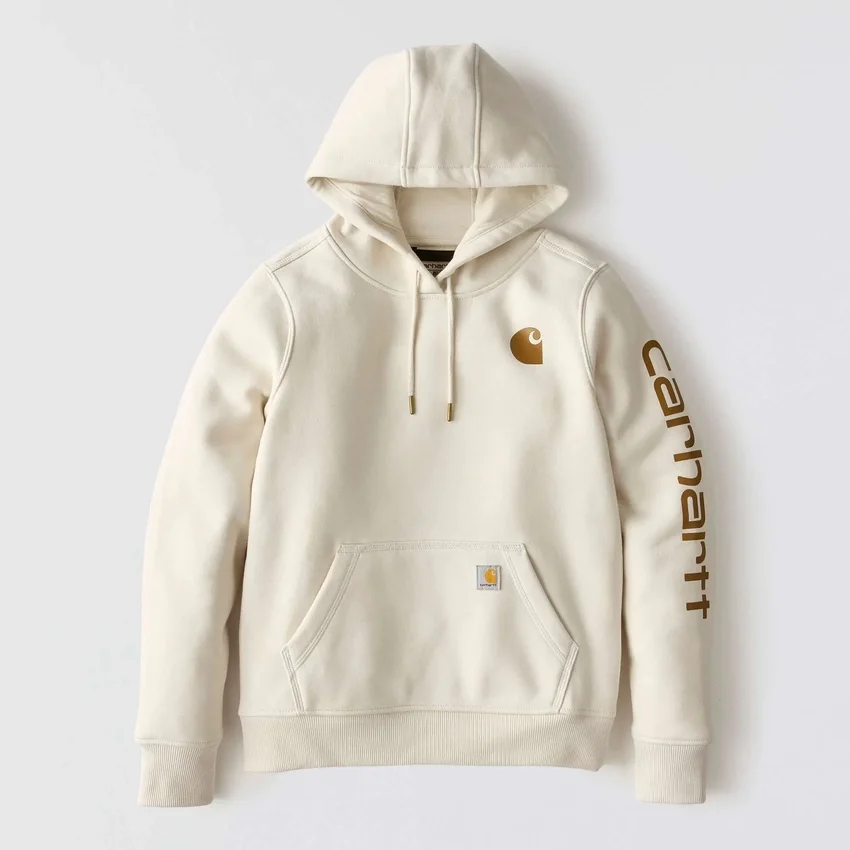 Sudadera con capucha y logotipo Clarksburg de corte holgado y forro polar para mujer