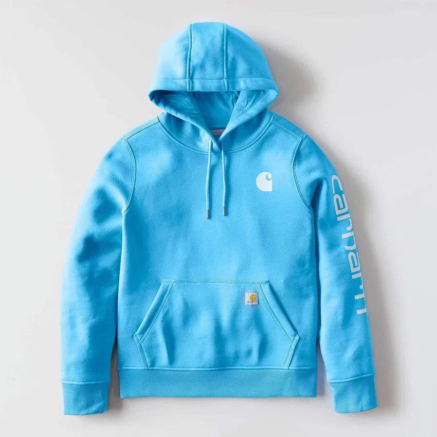 Sudadera con capucha y logotipo Clarksburg de corte holgado y forro polar para mujer