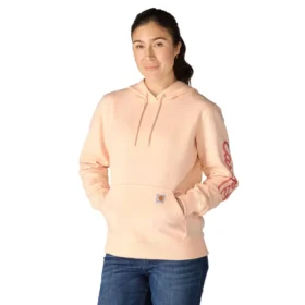 Sudadera con capucha y manguitos con logotipo «Sawyer Script» para mujer