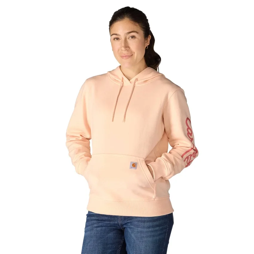 Sudadera con capucha y manguitos con logotipo «Sawyer Script» para mujer