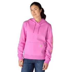 Sudadera con capucha y manguitos con logotipo «Sawyer Script» para mujer