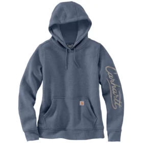Sudadera con capucha y manguitos con logotipo «Sawyer Script» para mujer
