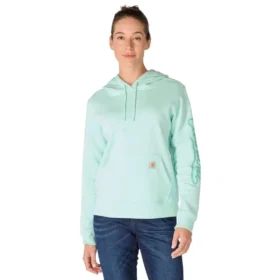 Sudadera con capucha y manguitos con logotipo «Sawyer Script» para mujer