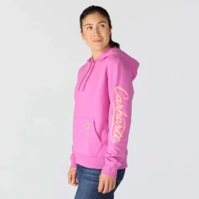 Sudadera con capucha y manguitos con logotipo «Sawyer Script» para mujer