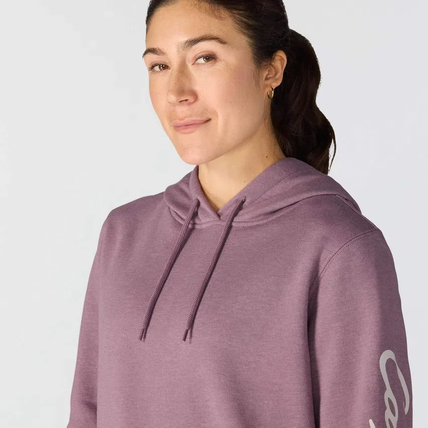 Sudadera con capucha y manguitos con logotipo «Sawyer Script» para mujer