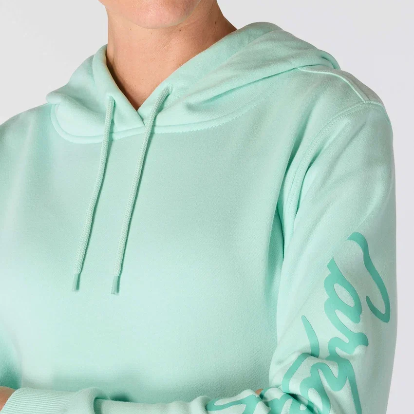 Sudadera con capucha y manguitos con logotipo «Sawyer Script» para mujer